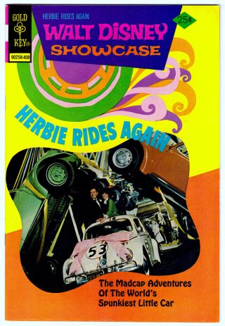 Walt Disney Showcase 24 In Vf,  1974 Gold Key Comic Herbie Love Bug Rides Again