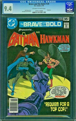 Brave And The Bold 139 Cgc 9.  4 Hawkman Haney Aparo 1978