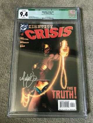 2004 Dc Identity Crisis 4 Wonder Woman Michael Turner Cover Signature Cgc 9.  4