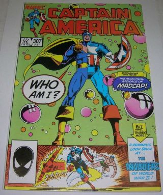 Captain America 307 (marvel Comics 1985) 1st Appearance Of Madcap (vf -) Rare