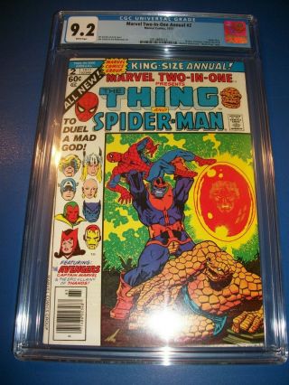 Marvel Two - In - One Annual 2 Key Cgc 9.  2 Starlin Spider - Man Warlock Thanos 1st Pr