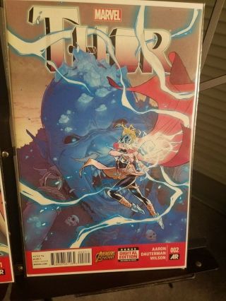 THOR (2014) 1 and 2 VF - NM - Jane Foster as Thor Marvel Comic Books Bag Boarded 3