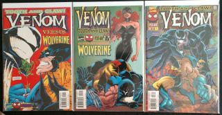 Venom: Tooth And Claw 1 - 3 (1997) Complete Set - Venom Vs Wolverine Carnage (nm)