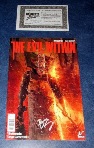 The Evil Within 1 Signed 1st Print Titan Comic Book Ben Templesmith Nm Game