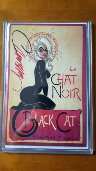 Black Cat 1 2019 Le Chat Noir Variant Cover D Signed J Scott Campbell W/coa
