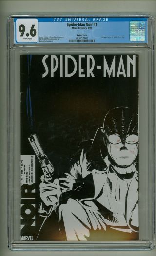 Spider - Man Noir 1 (cgc 9.  6) White Pgs; 1st Appearance; Variant Cover (c 24581)