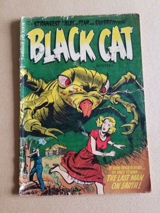 Black Cat Mystery 53 1954 Precode Horror Decapitation Panel Last Man