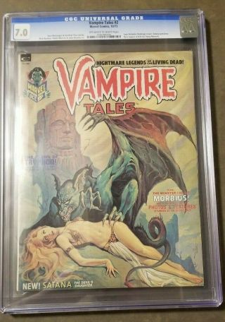 Vampire Tales 2 Cgc 7.  5 Satana First Appearance Marvel Hulu Romita