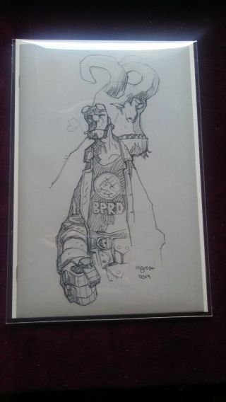 Hellboy And The B.  P.  R.  D.  1 Sketch Variant Cover 1:50 Rare Comic Dec 2014