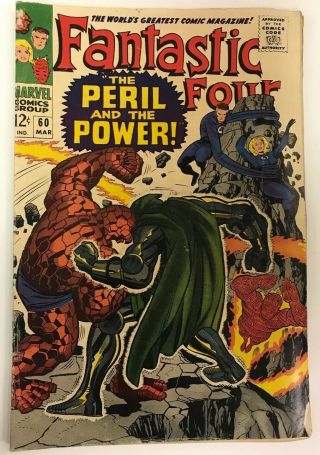 The Fantastic Four 60 Marvel Comics 1967 Jack Kirby Vg/fn