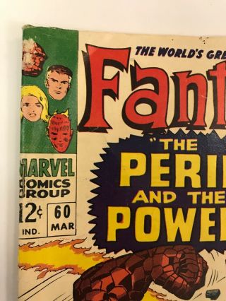 The Fantastic Four 60 Marvel Comics 1967 Jack Kirby VG/FN 2