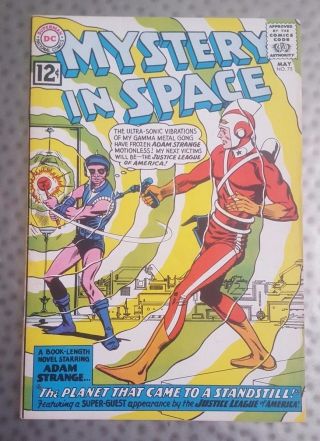Dc,  Mystery In Space,  No.  75,  May 1962,  Vf,  Adam Strange,  Justice League,  Rare