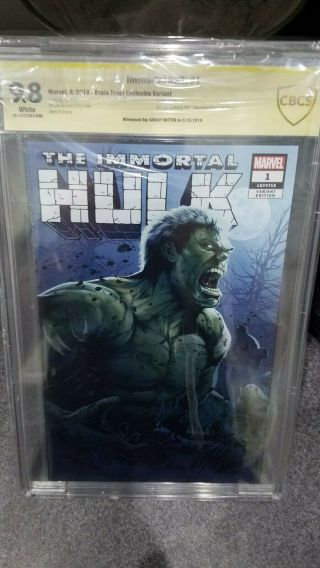 The Immortal Hulk 1 Signed By Ashley Witter Variant Limited To 3000 Cbcs 9.  8