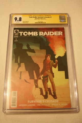 Tomb Raider Survivors Crusade 1 Cgc 9.  8 Signed By Ashley A.  Woods
