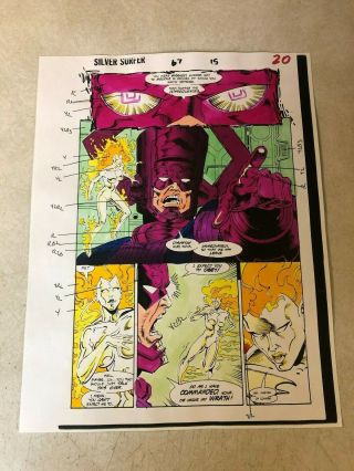 Silver Surfer 67 Art Color Guide Awesome Galactus Obey Nova 1992