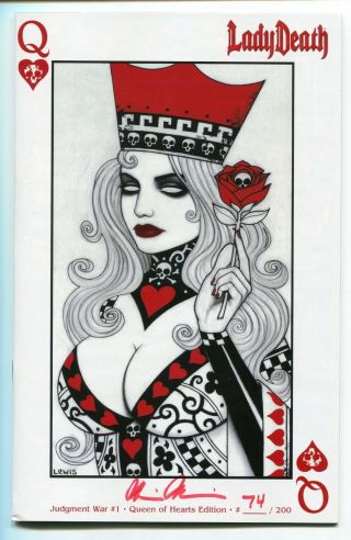 Lady Death Judgment War 1 Queen Of Hearts Variant Cover By Scott Lewis Pulido