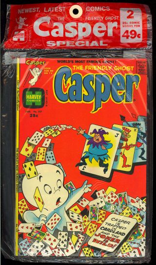 Casper Special “cs 25” Harvey Comic Pack Of 2 Jan.  1975 Vf,