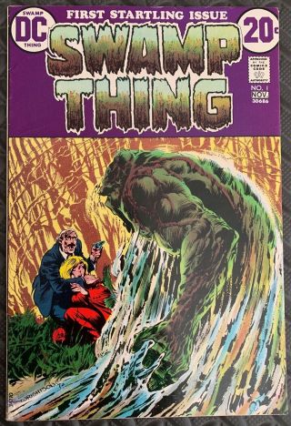Swamp Thing 1.  Origin Issue.  Bernie Wrightson.  Dc Comics.  Bronze Age.  1972.  Fn/vf