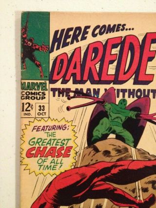 Daredevil 33 (1967 Marvel Comics) The Beetle Silver Age Cond Seescans