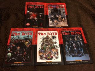 The Boys Volumes 1 - 5 Hc Oop Dynamite Ent.  Source Of Hit Amazon Show