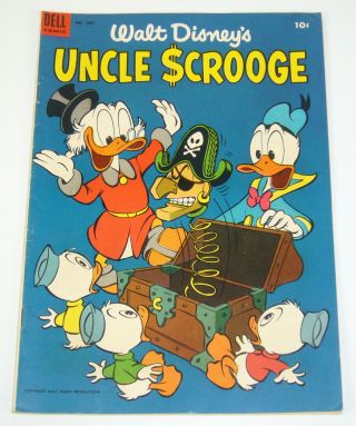 Four Color 495 Fn Uncle Scrooge - Golden Age 1953 Dell Comics - Pirate Chest