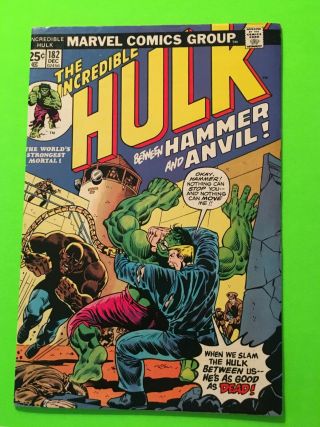 Marvel The Incredible Hulk,  182,  Vol 1,  December,  1974,  3rd Wolverine Appearance