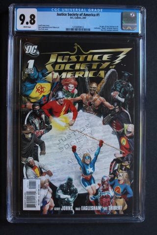 Justice Society Of America 1 - A Alex Ross 2007 1st Steel Starman Cyclone Cgc 9.  8