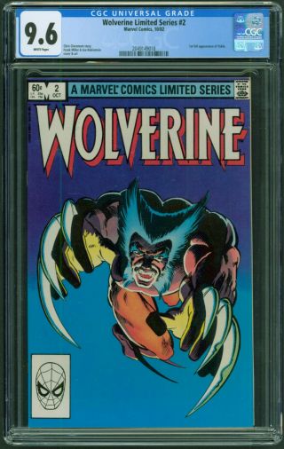 Wolverine Limited Series 2 Cgc 9.  6 Near,  White Pages Marvel Comics 1982