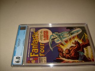 FANTASTIC FOUR 55 CGC 6.  0 BLUE CLASSIC KIRBY THING vs SILVER SURFER COVER 1966 4