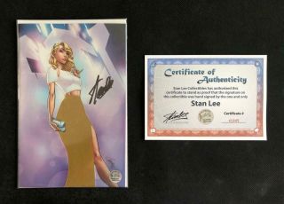 Spider - Man 23 Signed By Stan Lee W/coa Virgin Gold Variant Gwen Stacy 1