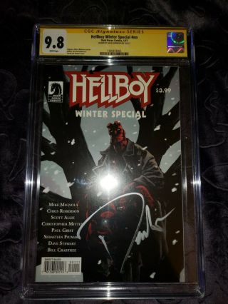 Hellboy Winter Special - Cgc 9.  8 Ss - Signed By David Harbour