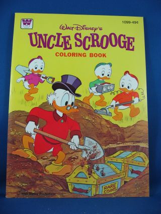Walt Disney Uncle Scrooge Coloring Book Nm Scarce 1977