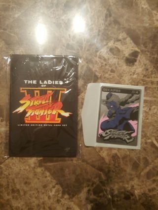 Sdcc 2019 Udon Exclusive Ladies Of Street Fighter Metal Card Set,  Bonus Card