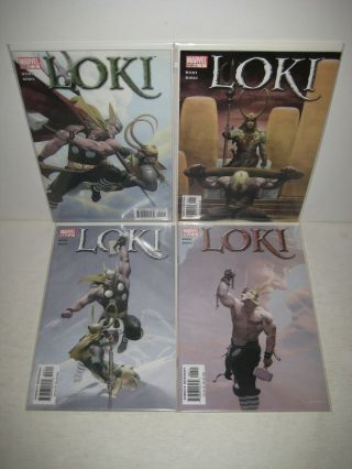 Marvel Loki 1 2 3 4 Complete Set Mini Series 2010 Thor Limited Series