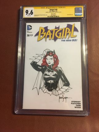 Bargirl 38 Cgc Ss 9.  6 Signed And Sketch Art Of Batgirl By Mico Suayan