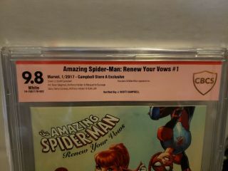 CBCS 9.  8Amazing Spider - Man Renew your vows 1 Scott Campbell verified signature 2