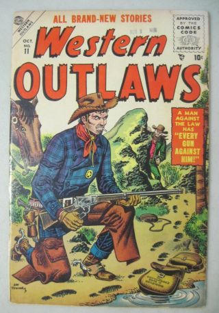 Western Outlaws 11 Marvel Atlas Comics 1955 Joe Maneely Cover Al Williamson