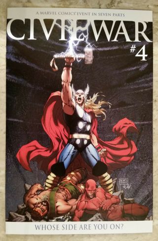 Civil War 4 Michael Turner 1:25 Color Variant Cover Thor Clone Ragnarok