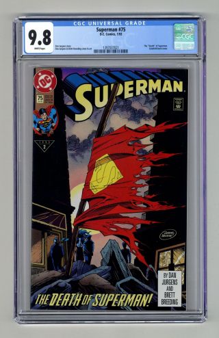 Superman (2nd Series) 75 1993 Direct Variant 1st Printing Cgc 9.  8 1397037021