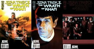 Star Trek Ii: The Wrath Of Khan 1 - 3 (2009) Idw Comics - 3 Comics