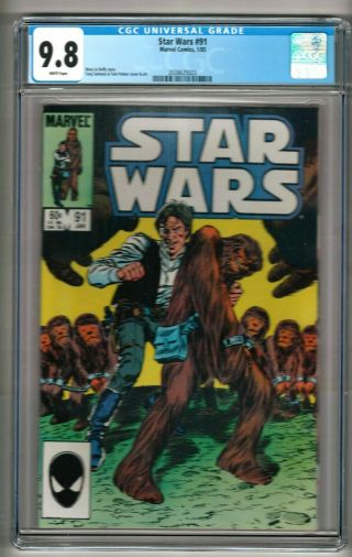 Star Wars 91 (1985) Cgc 9.  8 White Pages Duffy - Salmons - Palmer