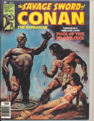 Savage Sword Of Conan 22 (1974) Val Mayerik Cover Vf,