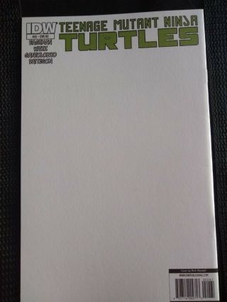 Teenage Mutant Ninja Turtles 22 Phantom Sketch Blank Cover E - Bay