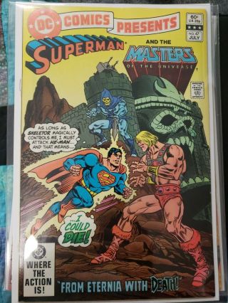Dc Comics Presents 47 Vf,  1st He - Man Skeletor & Masters Of Theuniverse Superman