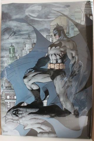 Dc Comics 2009 Batman 608 Poster Signed By Jim Lee 24 X 36 Scott Williams Oop