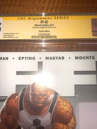 (Fantastic Four) FF 2 Variant SS CGC 7.  5 Signed by Jamie Bell AKA The Thing Rare 3