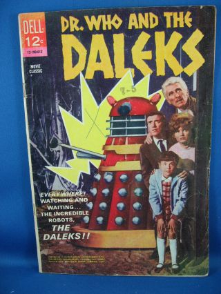 Dr Who And The Daleks Vg Vg,  1966 Very Hard To Find