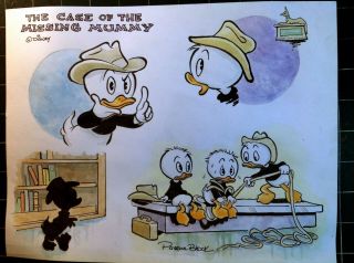 Donald Duck Case Of The Missing Mummy Art Pat Block Disney Gemstone Ducktales