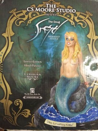 Doug Sneyd ' s Mermaid Statue by CS Moore Studios Limited 159/500 Hand Painted 2