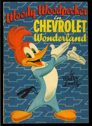 Woody Woodpecker In Chevrolet Wonderland Nn Giveaway Comic 1955 Vg